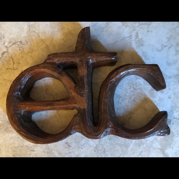 Beautiful Hand Carved Solid Wood ETC Sign - Picture 3 of 5